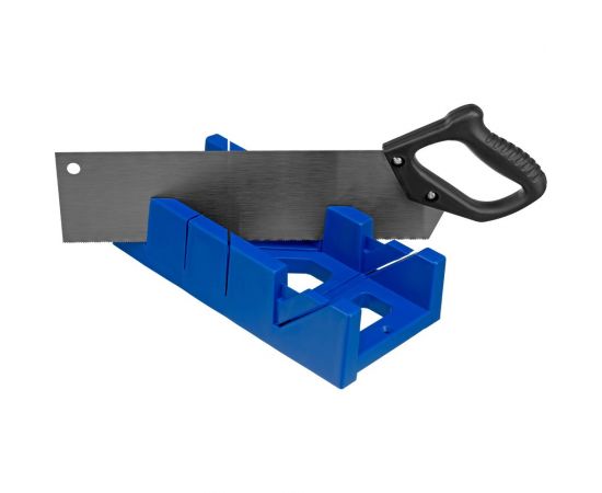 Пластиковое стусло + пила 350мм, синее, 4 угла для запила СИБРТЕХ 22536 – изображение 14