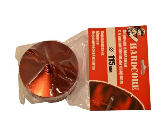 Коронка алмазная по керамограниту и мрамору с направляющим сверлом 115 мм Hardcore 154115 – изображение 6