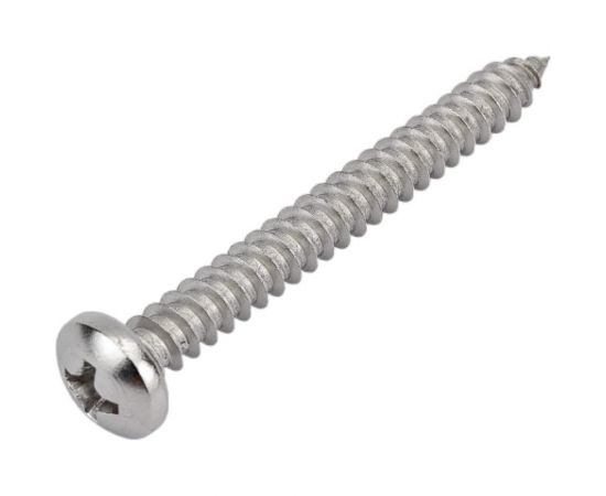 Нержавеющий саморез с полукруглой головкой KREPFIELD 4,2x38 мм, DIN 7981, А2, крестообразный шлиц PH, 50 шт. 7981А2САМОРЕЗ4.2X38-50 – изображение 3