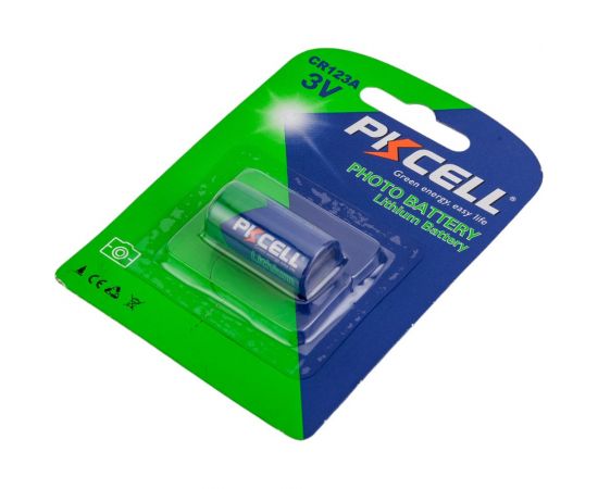 Литиевый элемент питания PKCELL тип - CR123A 1 шт в блистере CR123A-1B – изображение 3