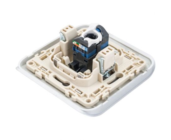 Компьютерная розетка LUXAR Deco с/у RJ-45 серебро с рифленой рамкой 4606400620396 – изображение 3