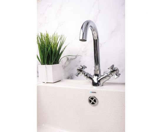 Смеситель для раковины Maxonor с гайкой, хром MN4524 – изображение 2