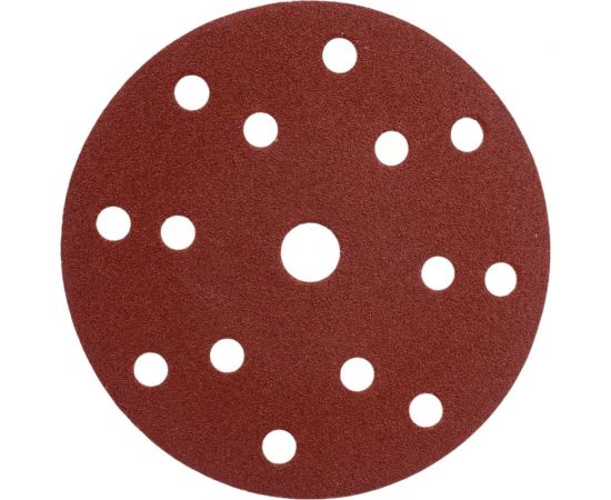 Диск шлифовальный D150 мм, A100, 10 шт, 8 отверстий, коричневый Makita D-54617 