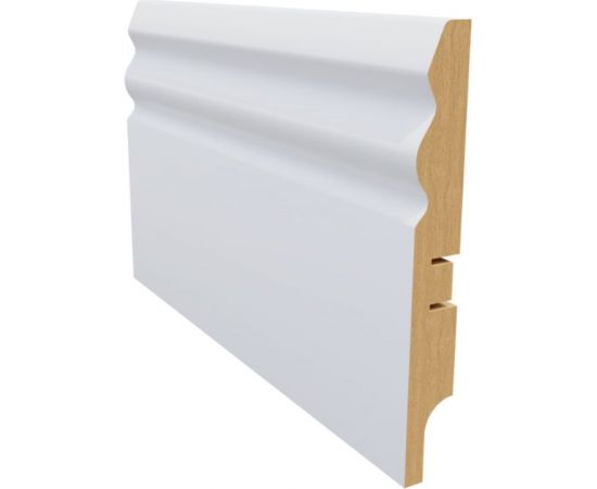 Плинтус белый МДФ Krispo 16х120х2400 мм AGIS КР-206-120 