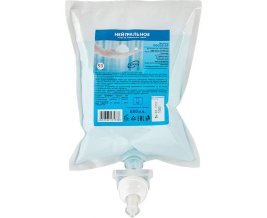 Мыло-пена ""нейтральное"" в картриджах Кемаn s3, 800 мл, арт 100025-s3 25094 