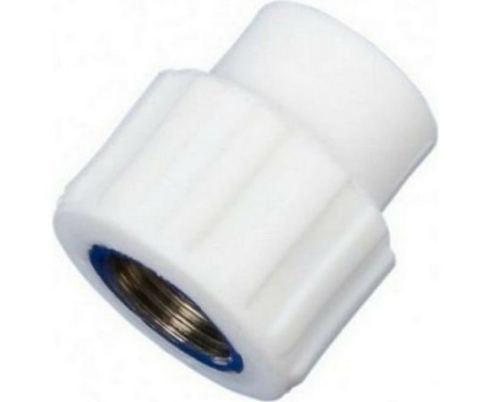 Комбинированная муфта PPRC MeerPlast Дн50x40 Ру25 белая внутренняя резьба D200-00456 