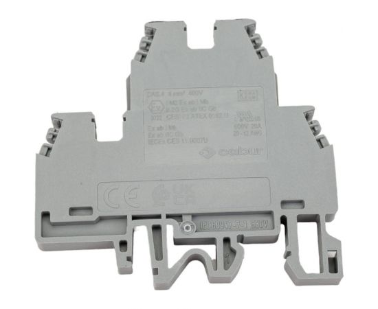 Проходной зажим DKC DAS.4 CIGR серый 2 уровня 2,5 кв.мм, с перемычкой между уровням ZDS117GR 