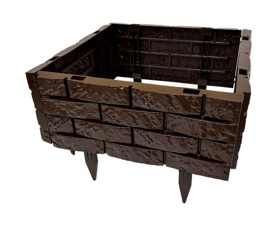 Декоративный садовый заборчик-конструктор ГеоПластБорд шоколад 106 