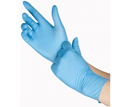 Нитриловые перчатки EcoLat голубые, 10 шт./уп., размер M 73035/M 