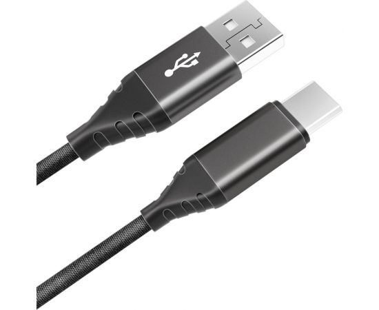Дата-кабель AKAI USB А-microUSB, черный CBL208BK 