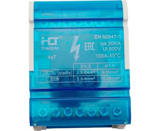 Шина на DIN-рейку в корпусе кросс-модуль HLT 4x7 3L+PEN 081-06-04/081-06-004 4670042790250 