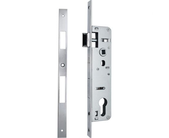 Врезной узкопрофильный замок под цилиндр VETTORE 153P-35 CP, хром 20324 