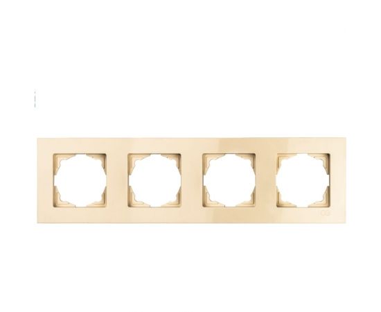 Рамка GUNSAN 4 поста Eqona крем 16401200-000145 