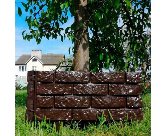 Декоративный садовый заборчик-конструктор ГеоПластБорд шоколад 106 – изображение 3