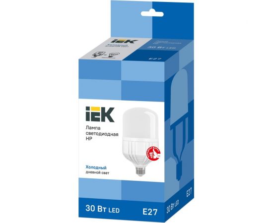 Лампа IEK LED, HP, 30вт, 230В, 6500К, E27 LLE-HP-30-230-65-E27 – изображение 2