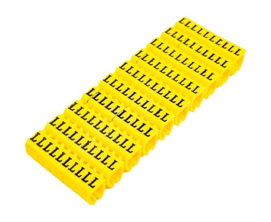 Наборный маркер TDM символ L, желтый, 6 мм2, 100 штук SQ0534-0057 – изображение 2