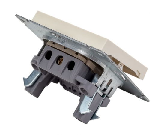 Одноклавишный выключатель UNIVersal с подсветкой серия афина, с/у, 10а, 220в, слоновая кость ivory еврослот A0121-I – изображение 4