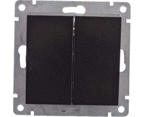 Двухклавишный выключатель UNIVersal серия афина, с/у, 10а, 220в, графит еврослот A0023-Gr – изображение 4