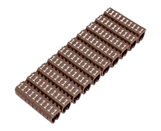 Наборный маркер TDM символ 1, коричневый, 6 мм2, 100 штук SQ0534-0047 – изображение 3