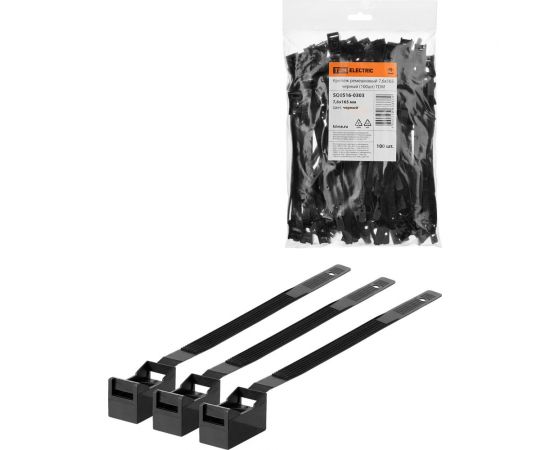 Ремешковый крепеж TDM 7,6x165 черный, 100 шт. SQ0516-0303 – изображение 4