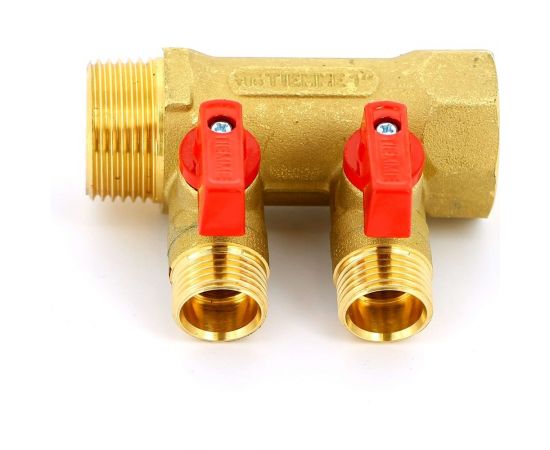 Коллектор Tiemme НВ 1, 2х1/2х16 Н 36 мм, с кранами 1820006 /1832G160402 – изображение 5