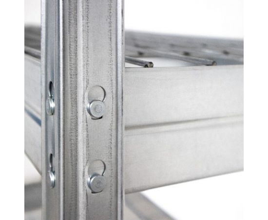 Металлический стеллаж AR SHELVING rivet wire 180x90x45 см, оцинкованный, 4 полки из стальной сварной сетки TRM18405K/07-37ZCI0  – изображение 2