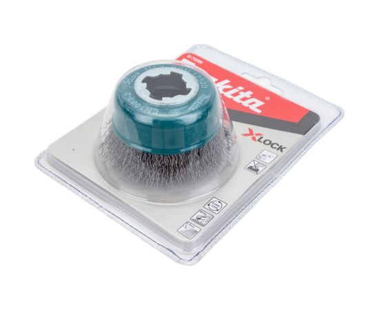 Щетка проволочная гофрированная чашечная (75 мм; 0.3 мм; X-lock) Makita D-73396 – изображение 3