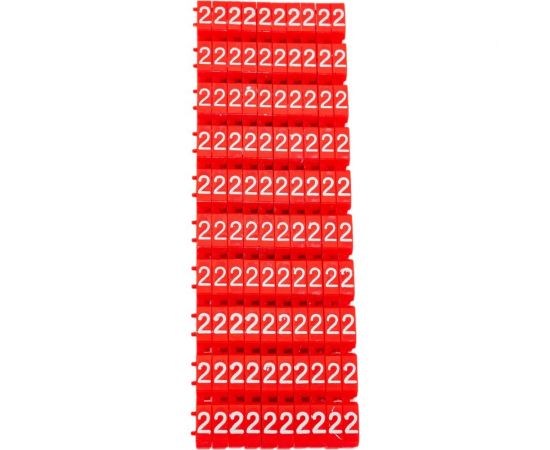 Наборный маркер TDM символ 2, красный, 6 мм2, 100 штук SQ0534-0048 – изображение 3