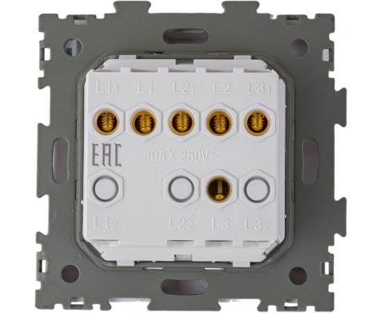 Трехклавишный выключатель CGSS белый "Практика" PL-W103-WCG – изображение 3
