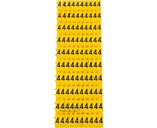 Наборный маркер TDM символ 4, желтый, 6 мм2, 100 штук SQ0534-0050 – изображение 6