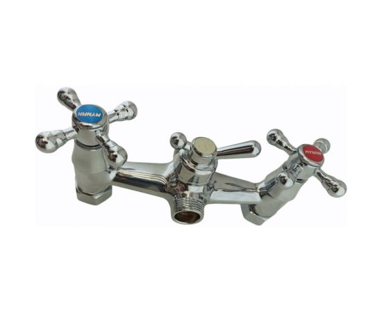 Смеситель для ванны MYNAH двухвентильный, поворотный круглый излив 300 мм, латунь M2273 – изображение 2