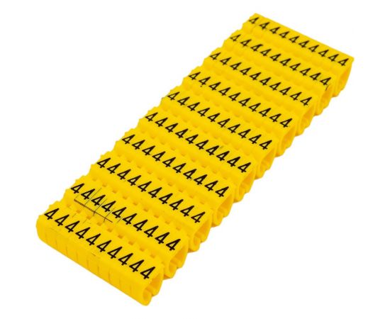 Наборный маркер TDM символ 4, желтый, 6 мм2, 100 штук SQ0534-0050 – изображение 5