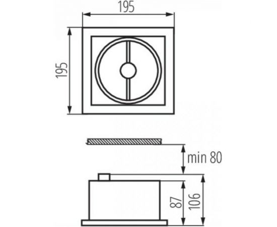 Встраиваемый светильник KANLUX MATEO DLP-150-GR/ 4960 – изображение 3