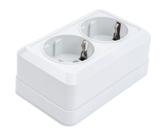 Двойная розетка открытой установки с защитными шторками 2П+З IP20 16А, белый TDM Ладога SQ1801-0062 – изображение 2