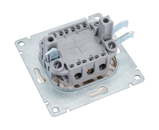 Одноклавишный выключатель UNIVersal серия афина, с/у, 10а, 220в, слоновая кость ivory A0021-I – изображение 2