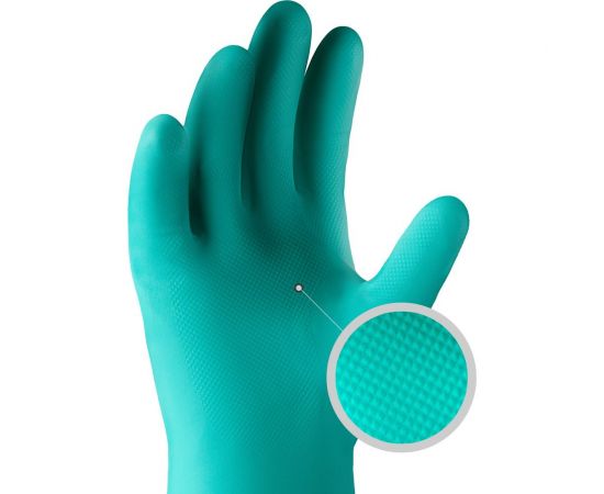 Нитриловые химостойкие перчатки Jeta Safety 80/50, с хлопковым напылением, 0.38 мм, р. 10/xl JN711-10-XL – изображение 3