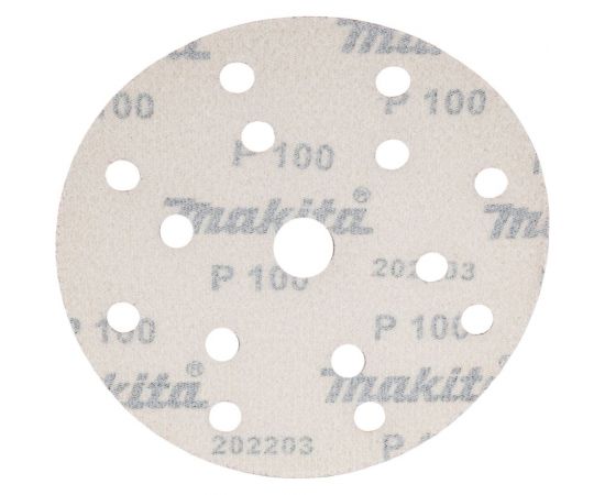 Диск шлифовальный D150 мм, A100, 10 шт, 8 отверстий, коричневый Makita D-54617 – изображение 4