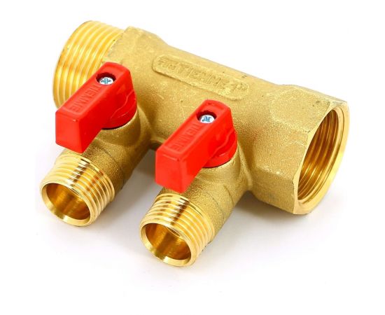 Коллектор Tiemme НВ 1, 2х1/2х16 Н 36 мм, с кранами 1820006 /1832G160402 – изображение 4