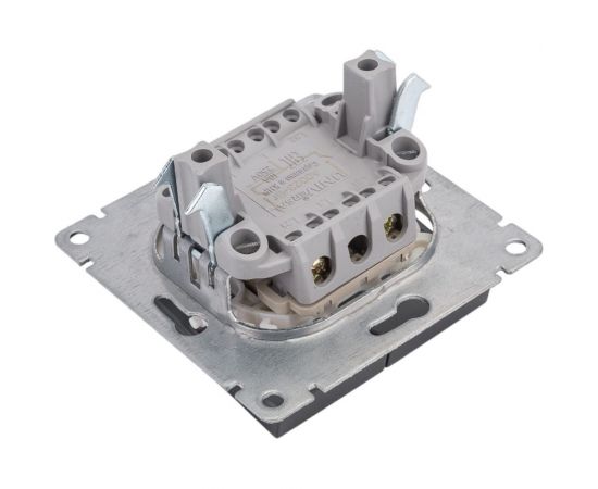 Двухклавишный выключатель UNIVersal серия афина, с/у, 10а, 220в, графит еврослот A0023-Gr – изображение 2