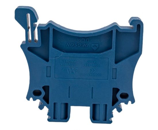 Клемма на дин-рейку DEGSON 4 кв.мм, винтовая, синяя, 100 штук DC4-01P-12-00Z(H) – изображение 2