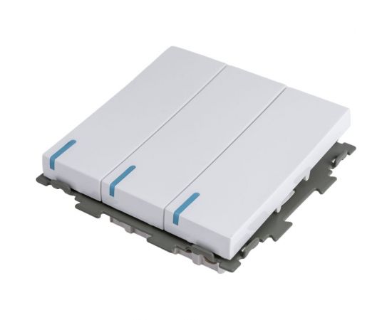 Трехклавишный выключатель CGSS белый "Практика" PL-W103-WCG – изображение 2