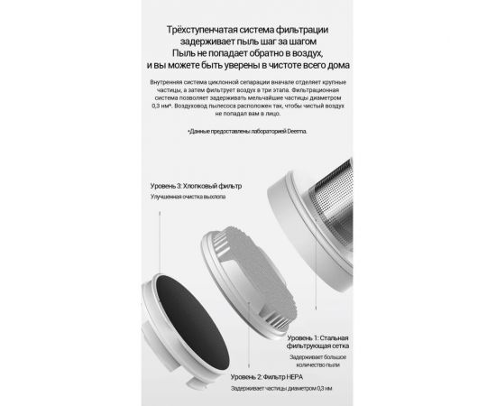 Вертикальный ручной пылесос Deerma DX1000, синий – изображение 7