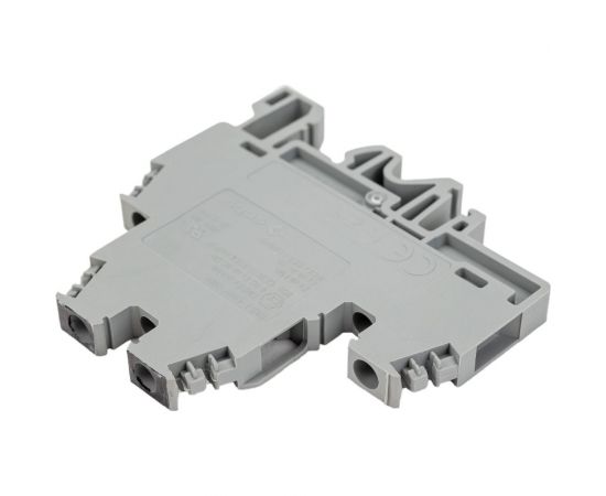 Проходной зажим DKC DAS.4 CIGR серый 2 уровня 2,5 кв.мм, с перемычкой между уровням ZDS117GR – изображение 2