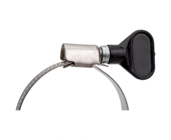 Червячный хомут с бабочкой СВК нержавеющий, w2/9 мм, 32 - 50 мм SVK-HW2050 – изображение 2