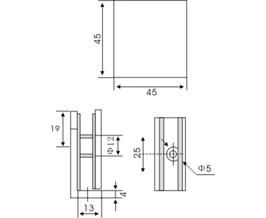 Коннектор стена-стекло SERVICE PLUS 90, белый матовый, sus304 K02-202WM/sus304 – изображение 2