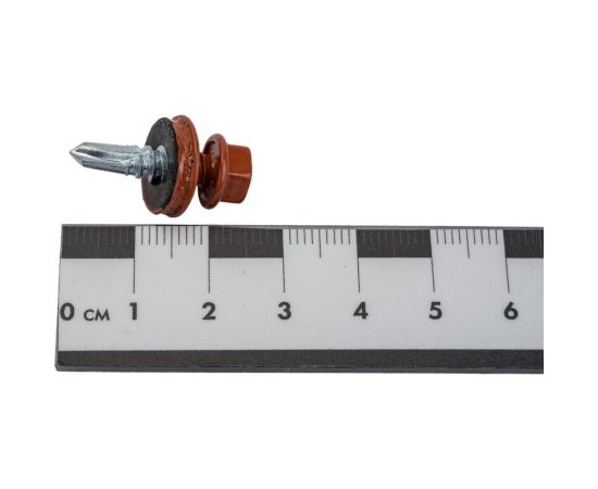 Самосверлящий винт HARDWEX ТМ HWX7-W-P9-5.5x19 мм, св.№3, RAL 8004, 250 шт. 5190000023705 – изображение 2