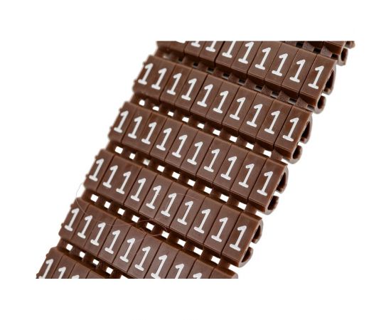 Наборный маркер TDM символ 1, коричневый, 6 мм2, 100 штук SQ0534-0047 – изображение 5