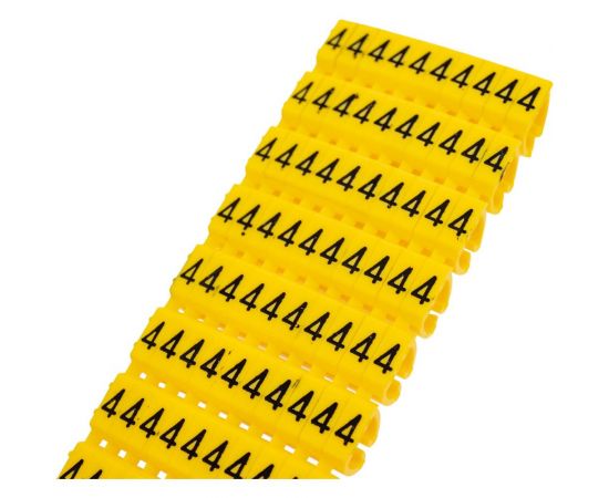 Наборный маркер TDM символ 4, желтый, 6 мм2, 100 штук SQ0534-0050 – изображение 3