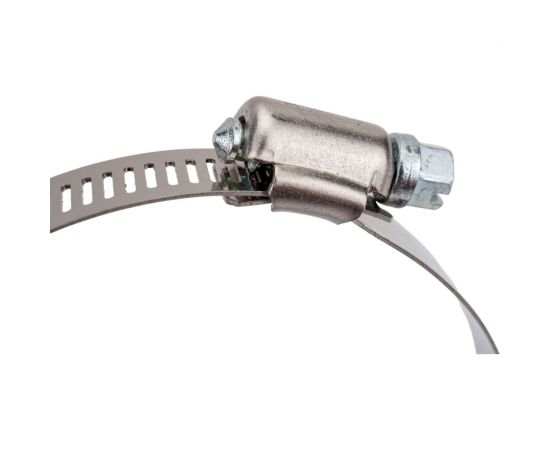 Хомуты Зубр ЭКСПЕРТ нерж. сталь, просечная лента 12 мм, 65-89 мм, 2 шт. 37815-065-89-2 – изображение 2