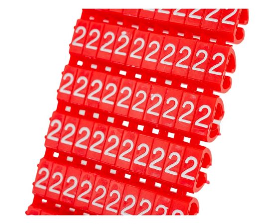 Наборный маркер TDM символ 2, красный, 6 мм2, 100 штук SQ0534-0048 – изображение 4